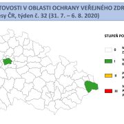 Mapa stupňů pohotovosti: všechny okresy v ČR jsou bez rizika komunitního přenosu