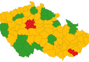 Komunitní přenos covid-19 je nově v okresech Uherské Hradiště, Praha-západ a Praha-východ