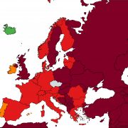 Kypr a Polsko budou nově v tmavě červené kategorii zemí podle míry rizika nákazy. Dánsko, Norsko a Slovinsko budou červené