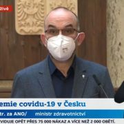 Záznam tiskového brífinku ministra Jana Blatného k aktuální epidemické situaci onemocnění covid-19 v ČR