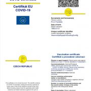 Češi očkovaní ve třetích zemích se mohou prokazovat českými EU COVID certifikáty