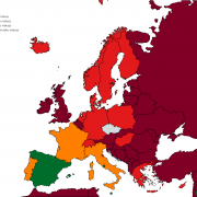 Belgie a Rakousko budou nově v tmavě červené kategorii podle míry rizika nákazy