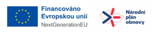 logo Financováno EU a logo Národní plán obnovy