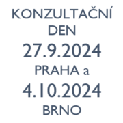 Konzultační den 27.9.2024 v Praze a 4.10.2024 v Brně